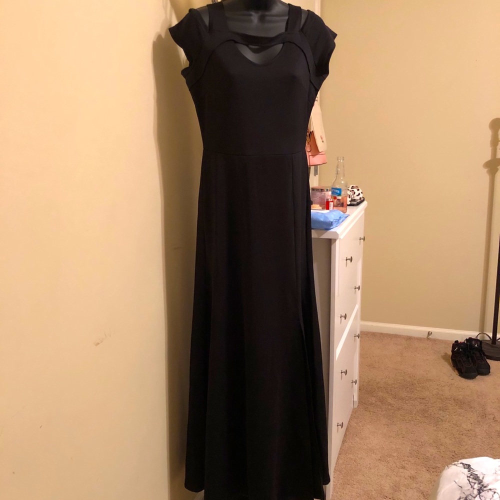 Long black formal dress worn once.